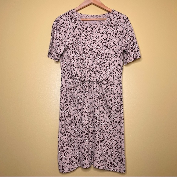 Aerie Leopard Print Tee Shirt Dress - Picture 1 of 6